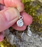 silver spiral earrings, ammonite dangles - Image 2