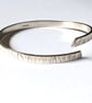 Sterling Silver  Open Bangle, bark pattern - Image 6
