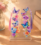 Butterfly & Floral Acrylic Bookmark with Beaded Tassel – Gift for Book Lovers - Image 2