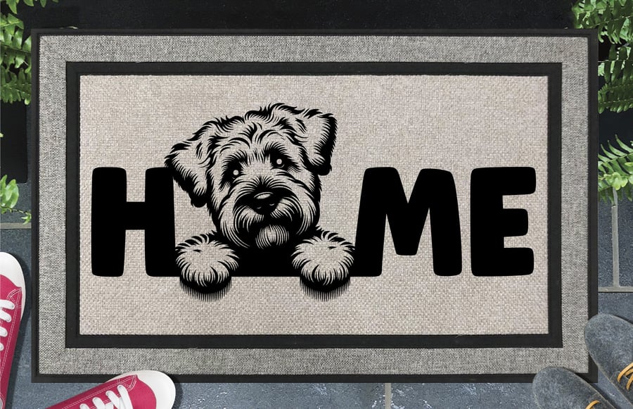 Wheaten Terrier Home Door Mat No.2 - Wheaten Terrier Welcome Mat - All Weather 