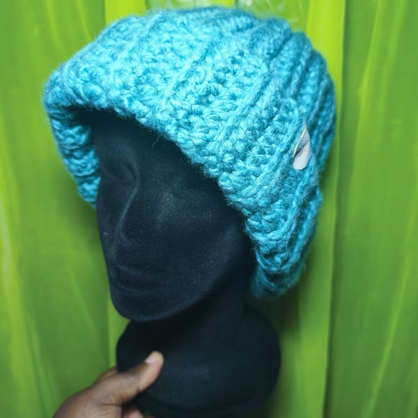 Basic Teal Chunky Beanie
