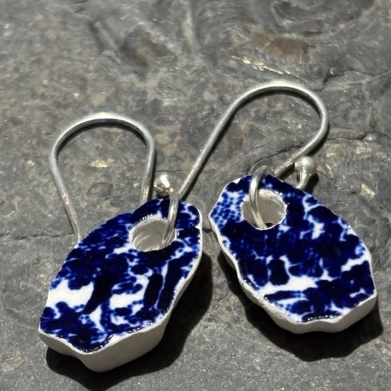 Handmade Drop Earrings, Ceramic, Unique Earrings, vintage, sustainable gifts.