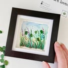 Watercolour and Sea Glass Abstract Botanical Art - Home Decor