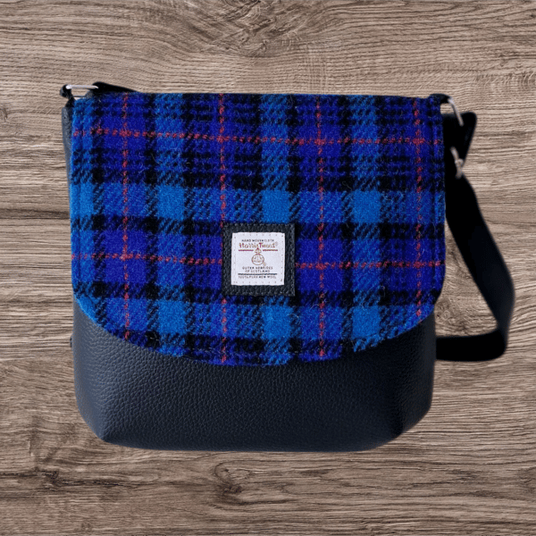 Handmade Harris Tweed Crossbody Shoulder Bag Handmade 