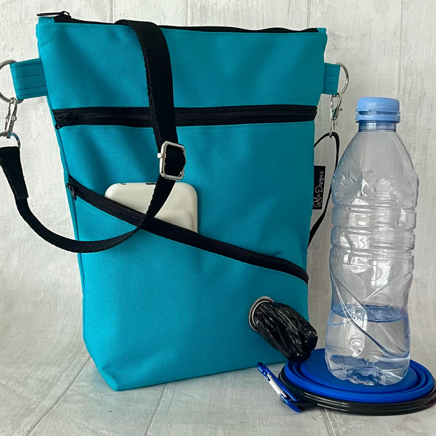 Dog walking bags, waterproof Turquoise 