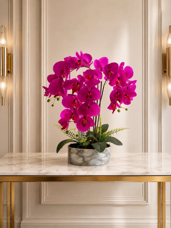 Luxury Pink Orchid – Decorative Floral Arrangement – Elegant Gift – Home Déco