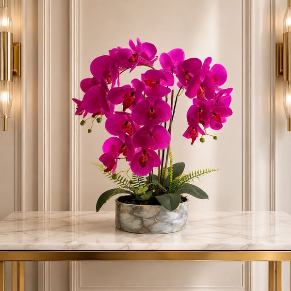Luxury Pink Orchid – Decorative Floral Arrangement – Elegant Gift – Home Déco