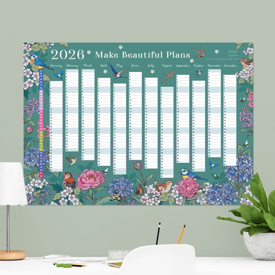 Year Wall Planner,  Make Beautiful Plans for 2026