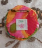 The bright and groovy hand-stitched brooch. - Image 2
