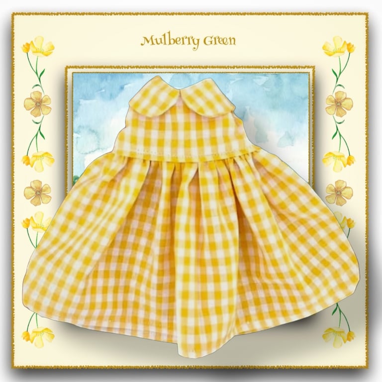 Yellow Checked School Dress