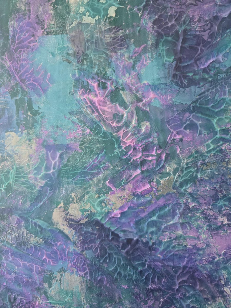 Lavender fields - original abstract acrylic emotional painting on canvas