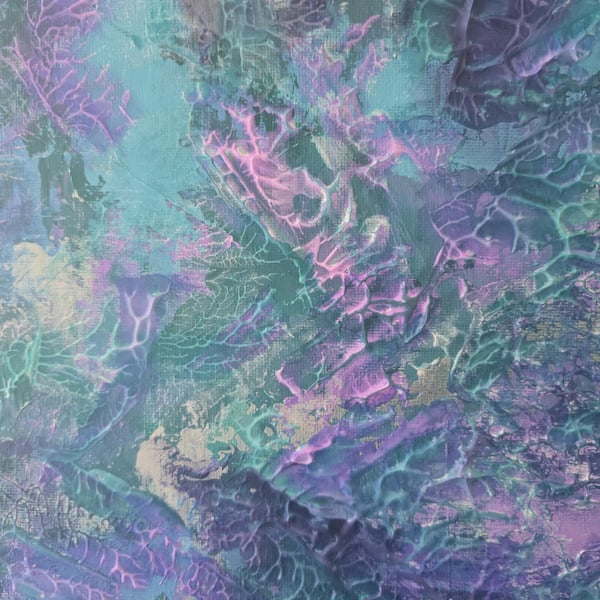 Lavender fields - original abstract acrylic emotional painting on canvas