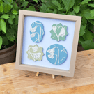 Sweetpea Botanical Plaster Casting Framed Set