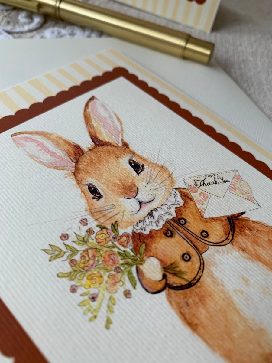 Thank You Bunny - Blank Card