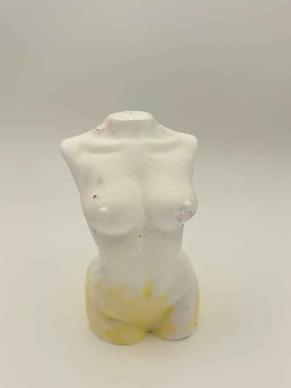 Eco resin woman's torso decorative figure