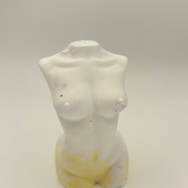 Eco resin woman's torso decorative figure