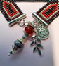 Handmade Bead loom Bracelet with Charms - Image 3