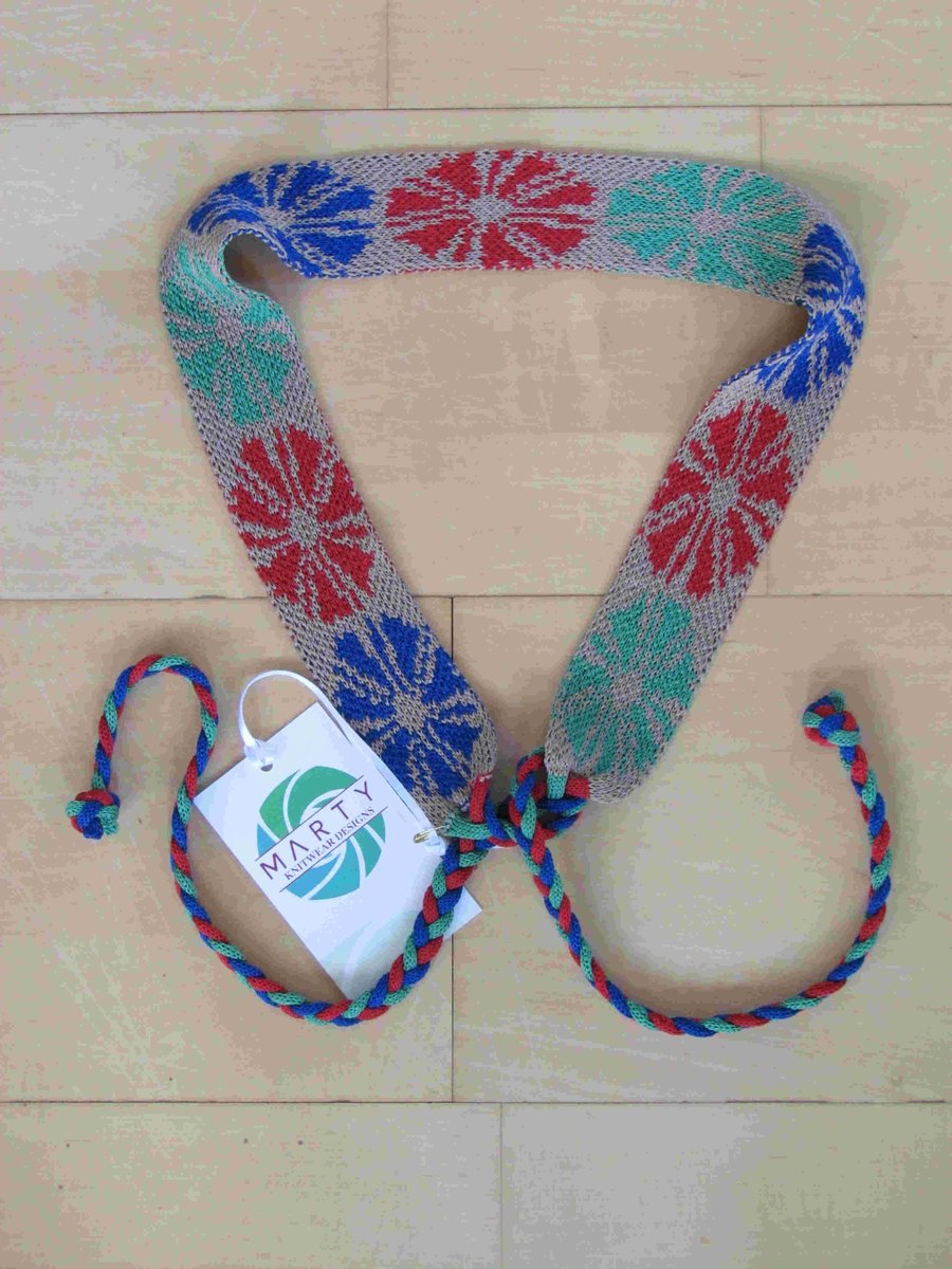 Schiaparelli inspired patterned hand-loomed Belt  