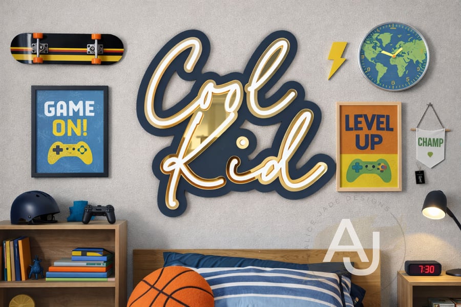 Cool Kid Sign Acrylic Sign for Kids