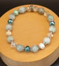 Aquamarine and Mixed Crystal Rondelle Bracelet - Image 2