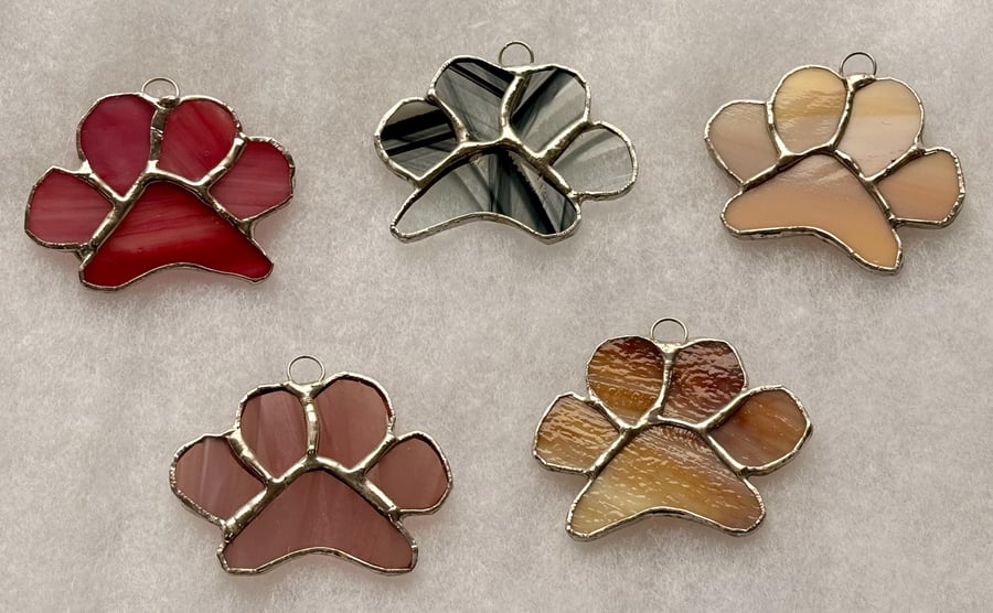 Stained Glass Paw Print