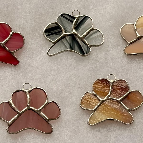 Stained Glass Paw Print