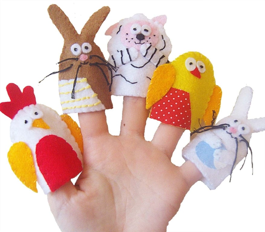 Baby Animal Finger Puppets, Kids Stocking Filler, Kids Easter Gift