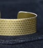 Gold honeycomb narrow aluminium cuff
