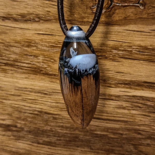 UFO Crash Pendant in Obsidian
