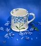 Forget-me-not Country Mug - Hand Painted - Image 4