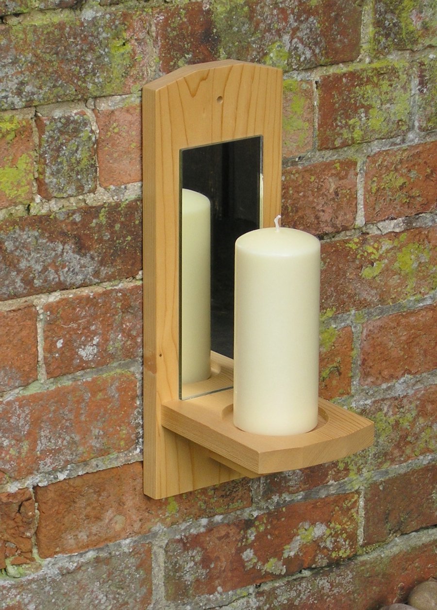 Wall Candle Holders with Mirror