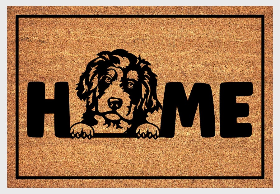 Bernedoodle Home Door Mat No.2 - Bernedoodle Welcome Mat - 3 Sizes