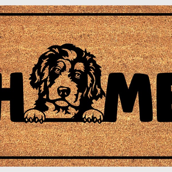 Bernedoodle Home Door Mat No.2 - Bernedoodle Welcome Mat - 3 Sizes