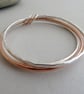 Silver and copper bangle set, Set of three bangles - Image 5