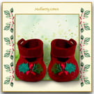 Burgundy Holly Berry Shoes