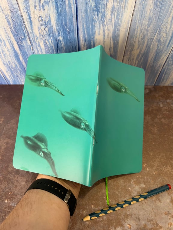Notebook, Marine themed, A5 (ish), made from up-cycled and recycled materials.