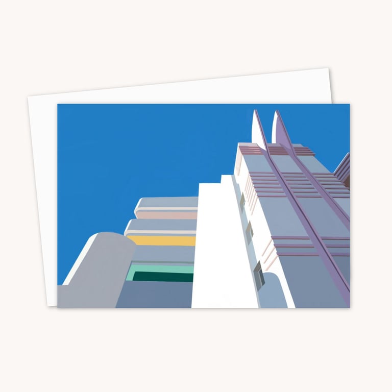 Art Deco Building Greeting Card: Classic American Architecture (702)