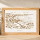 Laser engraved Minack Theatre Cornwall