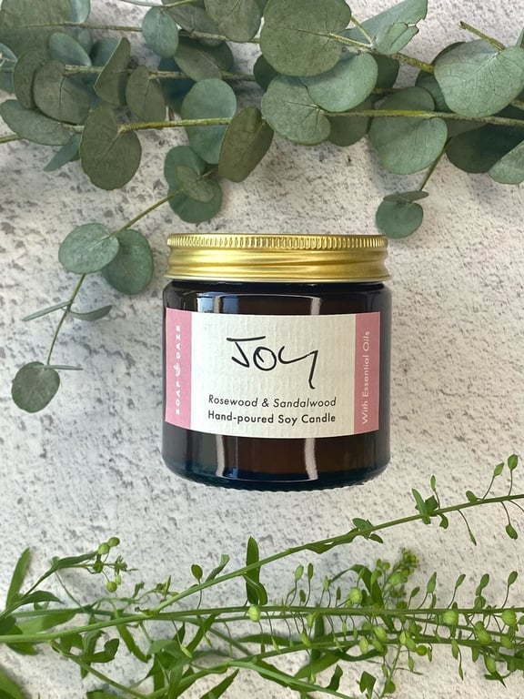 Joy Soy Wax Aromatherapy Candle, with essential oils