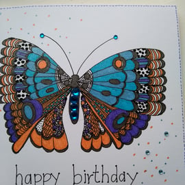 Magical butterfly birthday card