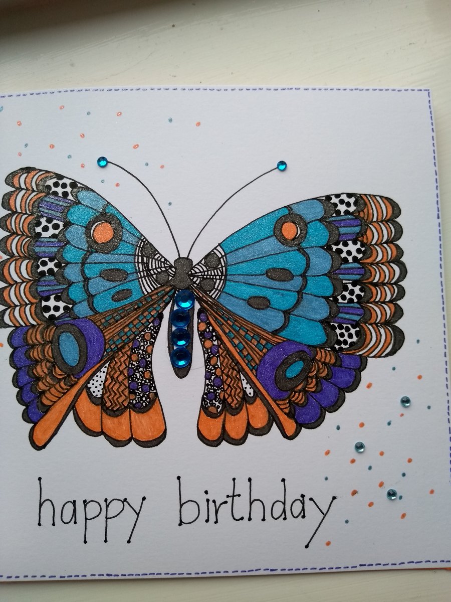 Magical butterfly birthday card