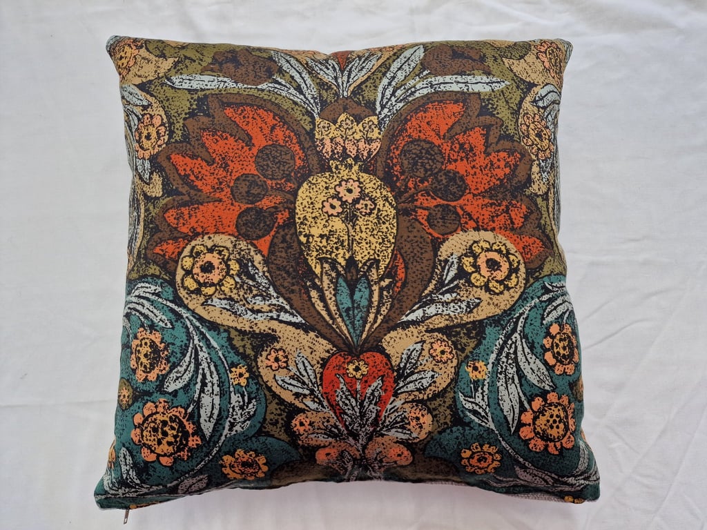 Handmade scatter cushion cover vintage "Iliad" Sanderson fabric