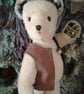 Acorn, collectable bear hand made from Alpaca wool fabric, Autumnal colours. - Image 10