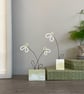Wire and Crochet Single Snowdrop - White base with green - Image 1