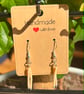 Handmade 925 Silver-Plated Hook Earrings with Bead Dangles