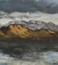 Distant Hills, Landscape With Lake and Mountains, Original Framed Art - Image 2