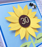 Sunflower and quilled bee birthday card - personalise to any age - Image 6