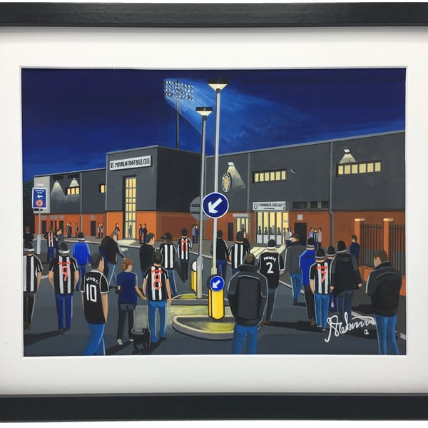 St Mirren F.C, St Mirren Park Stadium, High Quality Framed Football Art Print.