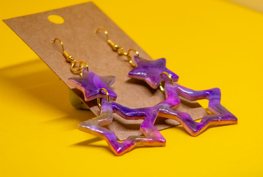 Star Cut Out Statement Earrings