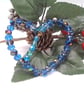 Glass Crystal Beaded Christmas Heart Sun Catcher, Valentine Heart Decoration - Image 2